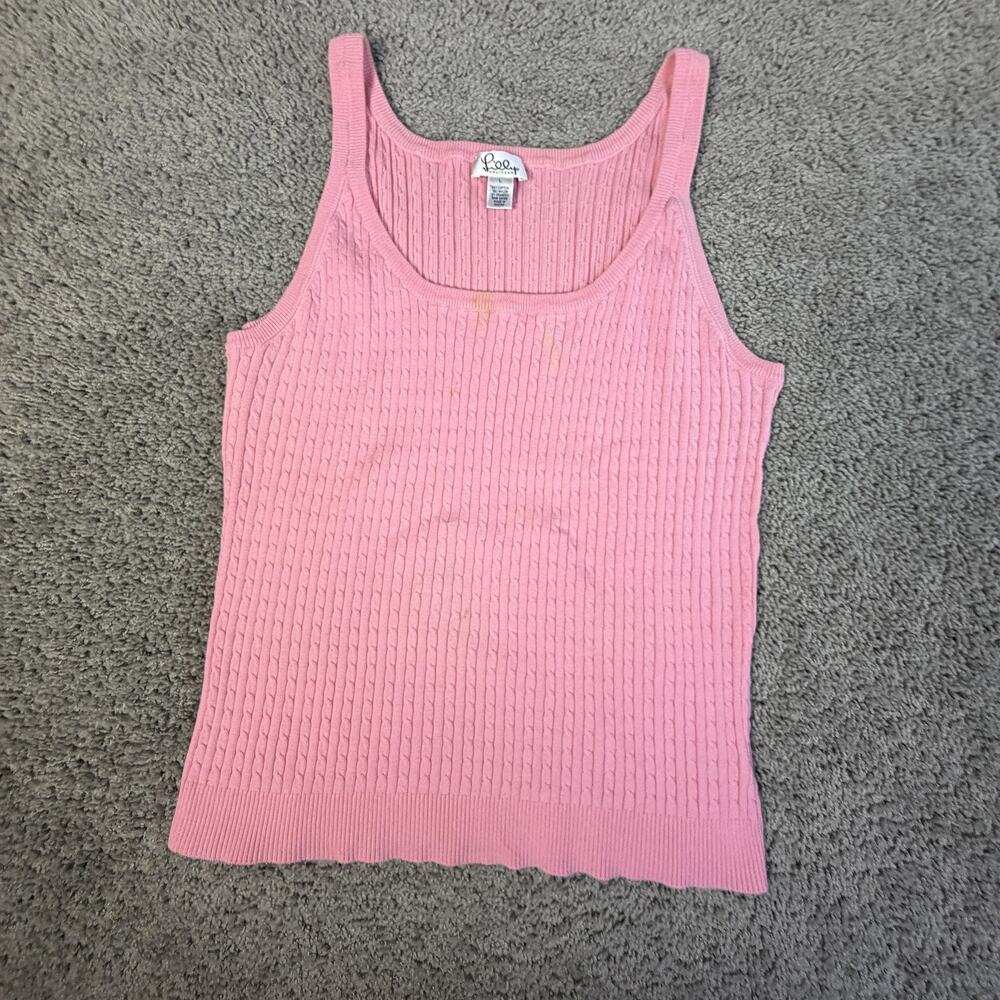 Lilly Pulitzer Pink Ribbed Knit Tank Top